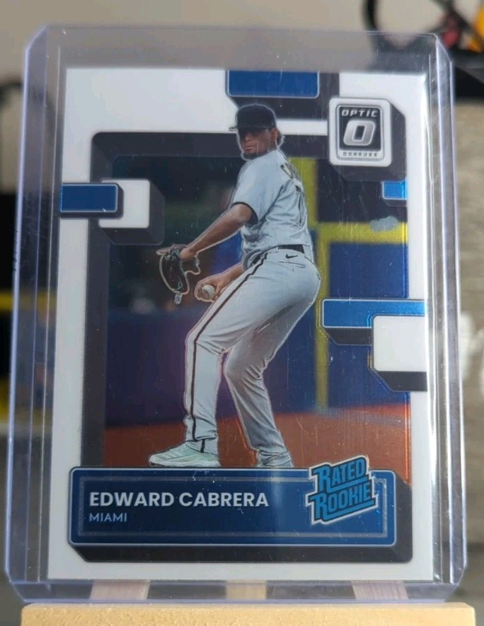 2022 Donruss Optic Edward Cabrera Rated Rookie RC #52 Marlins #PMIA