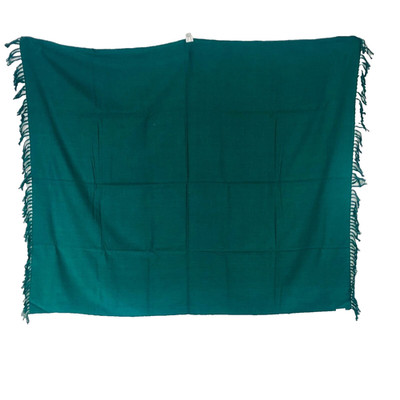 Park B Smith Lap Throw Shawl Green Silk 50 x 60 Hand Dyed Woven Splendor New