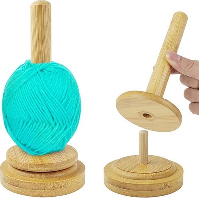Wollabwickler aus Bambus Holz   Drehbarer Wollwickler mit Kugellager, Wollhalter