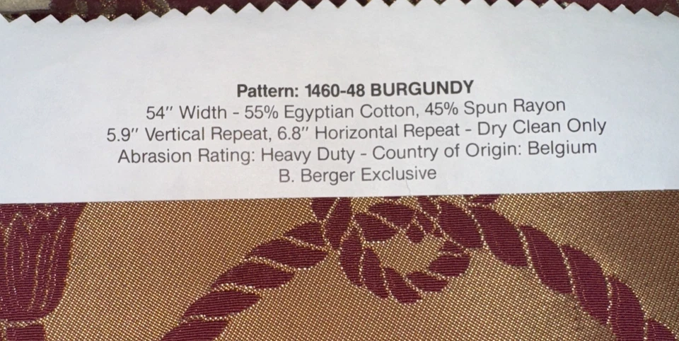 B Berger VTG Upholstery Sample Book Velvets Jacquards Dark Colors #27 - Image 3 of 4