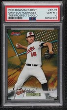 2018 Bowman's Best Gold Refractor 19/50 Grayson Rodriguez PSA 10 GEM MT 06st