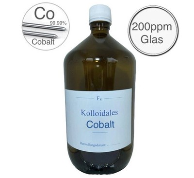 Kolloidales Cobalt, 1000ml, hochrein, hochkonzentriert, 200ppm, frisch, top!!