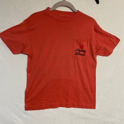 Vintage Sun Sportswear Cayman Islands Pocket T-Shirt Red Youth Kids S/M 80s 90s