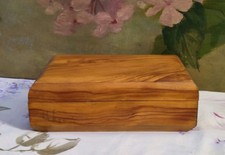 BOÎTE À CIGARETTES EN BOIS D'OLIVIER VINTAGE 