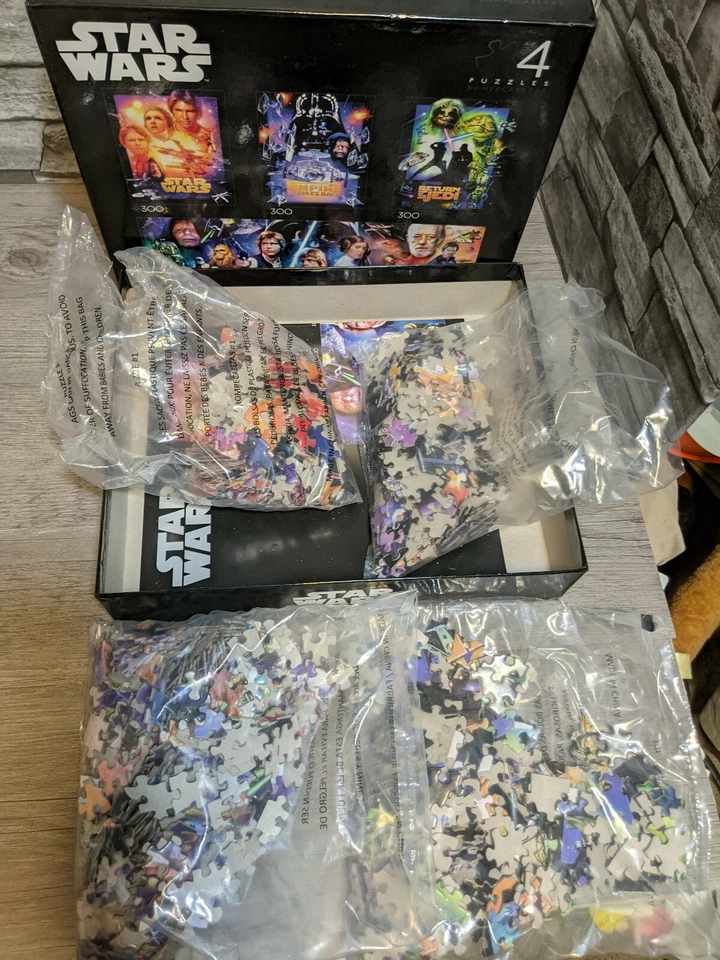 Buffalo Star Wars Four Original Trilogy Puzzle Set Disney Empire Strikes Back - Image 2 of 3