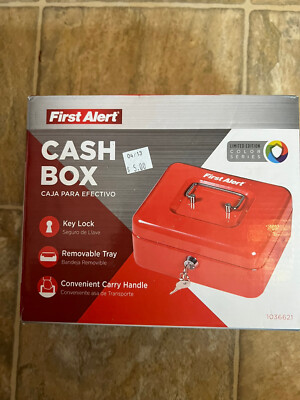 first alert cash box color series red