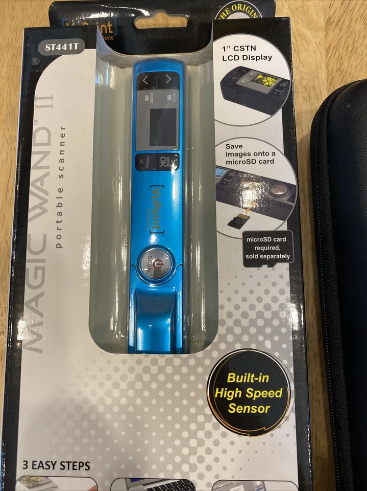 Vupoint Solutions Magic Wand II 2 Portable Scanner Blue ST441T NEW Vu Point Case - Image 2 of 4