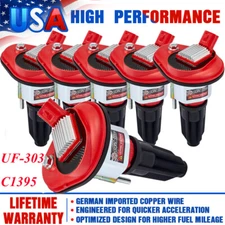 6X High Performance Red Ignition Coil for Chevy Trailblazer GMC Envoy 4.2L UF303