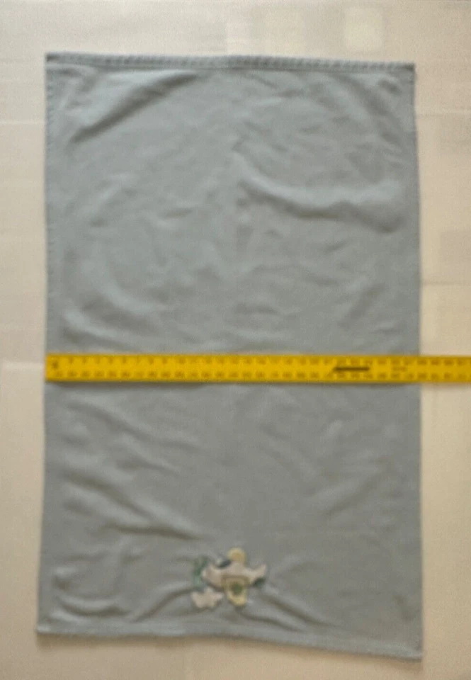 Wamsutta Bebé Avión Avión Azul Manta Seguridad Lovey Apliques Vellón Niños Foto 4 de 4