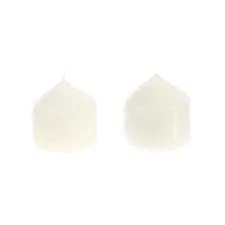 Mega Candles - Unscented 3"x 3" Round Dome Top Pillar Candle, Ivory 6PCS