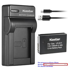 Kastar Battery Slim USB Charger for Canon LP-E17 LC-E17  Canon Rebel T6i Camera