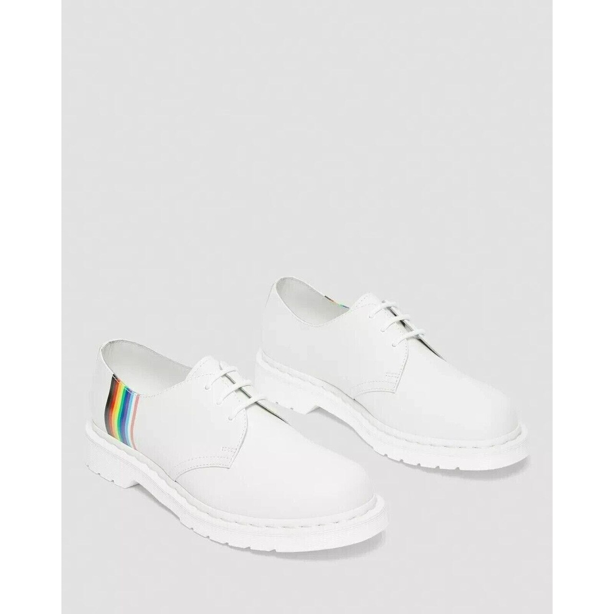 Dr. Martens 1461 Pride Oxford Mens White Leather Rainbow  display picture 1