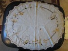 Vintage Oval Doily Embroidered Butterflies and Flowers Crochet Edge 24 1/2 x 21" — photo 6