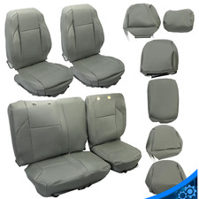 Front Rear Seat Covers Set Gray For Toyota Tacoma Doublecrew Cab 2016-2023