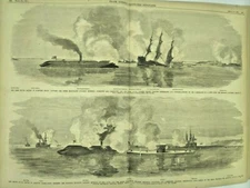 Frank Leslie's Illustrated Complete 3/22/1862 famous Monitor and Merrimac issue!