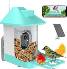 Smart Bird Feeder with Camera - AI Identification, Solar Powered  - NIB
