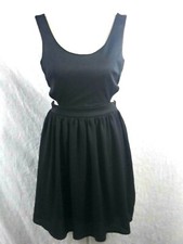 Paper Crane Size Small Dress Black Fit And Flare Open Sides zip back