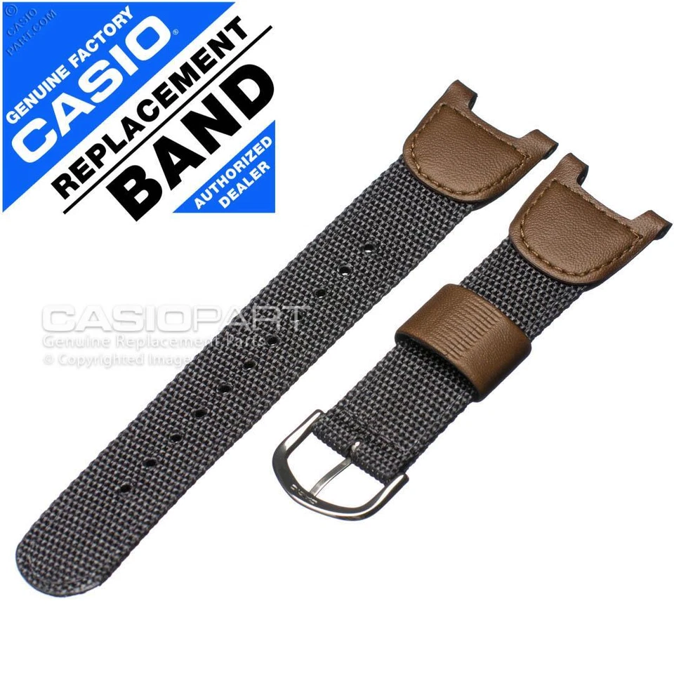 Genuine Casio Watch Band Strap Nylon/Leather for Pathfinder PAS-400 PAS-400B-5V - Image 2 of 2