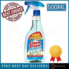 GLASS CLEANER SPRAY WITH VINEGAR FOR WINDOWS MIRRORS 500ML PREMIUM ELBOW GREASE 9.98 per litre