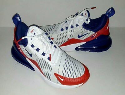 red white and blue nike tennis shoes