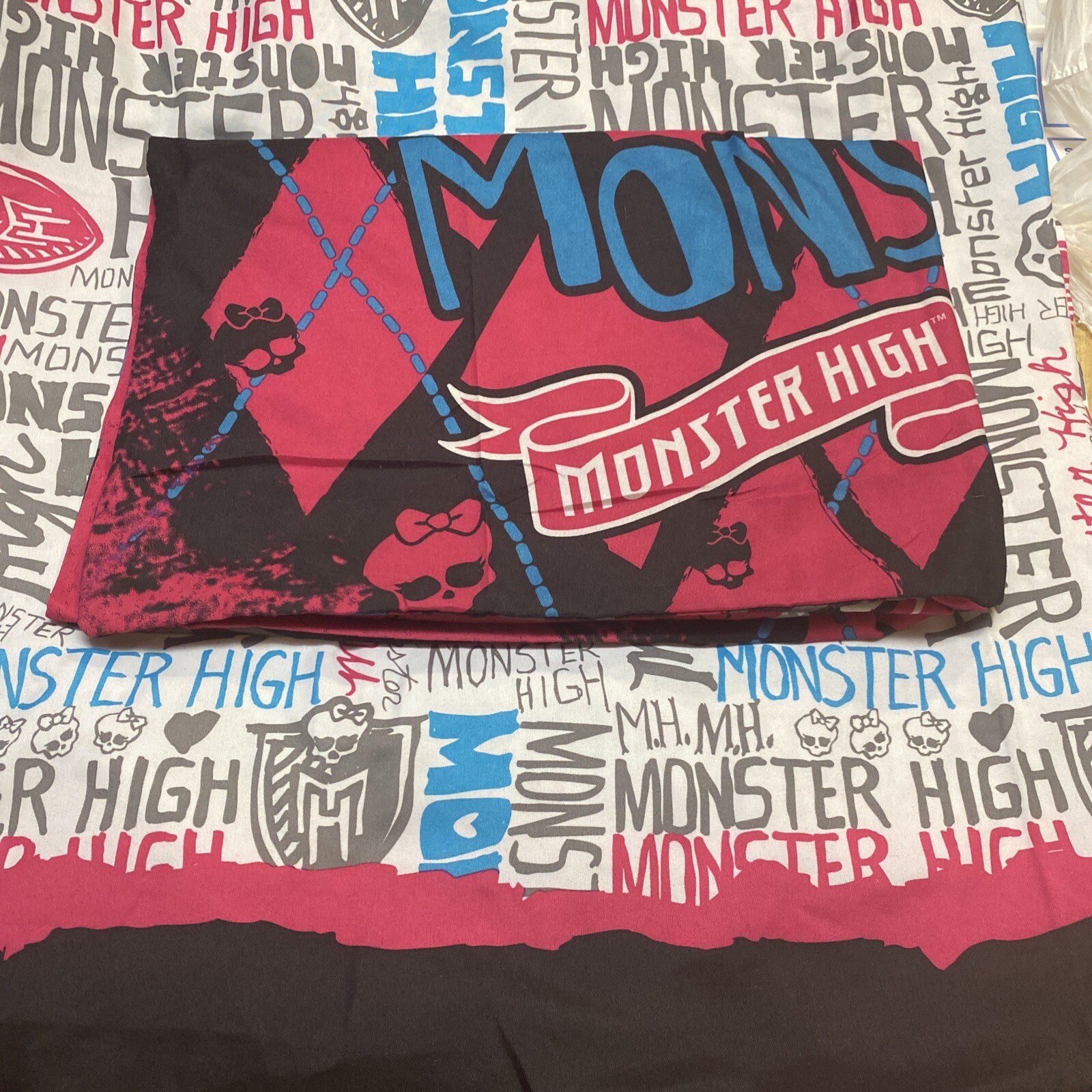 Monster High sheet Full Flat Sheet And Pillow Case Only 2013 eBay