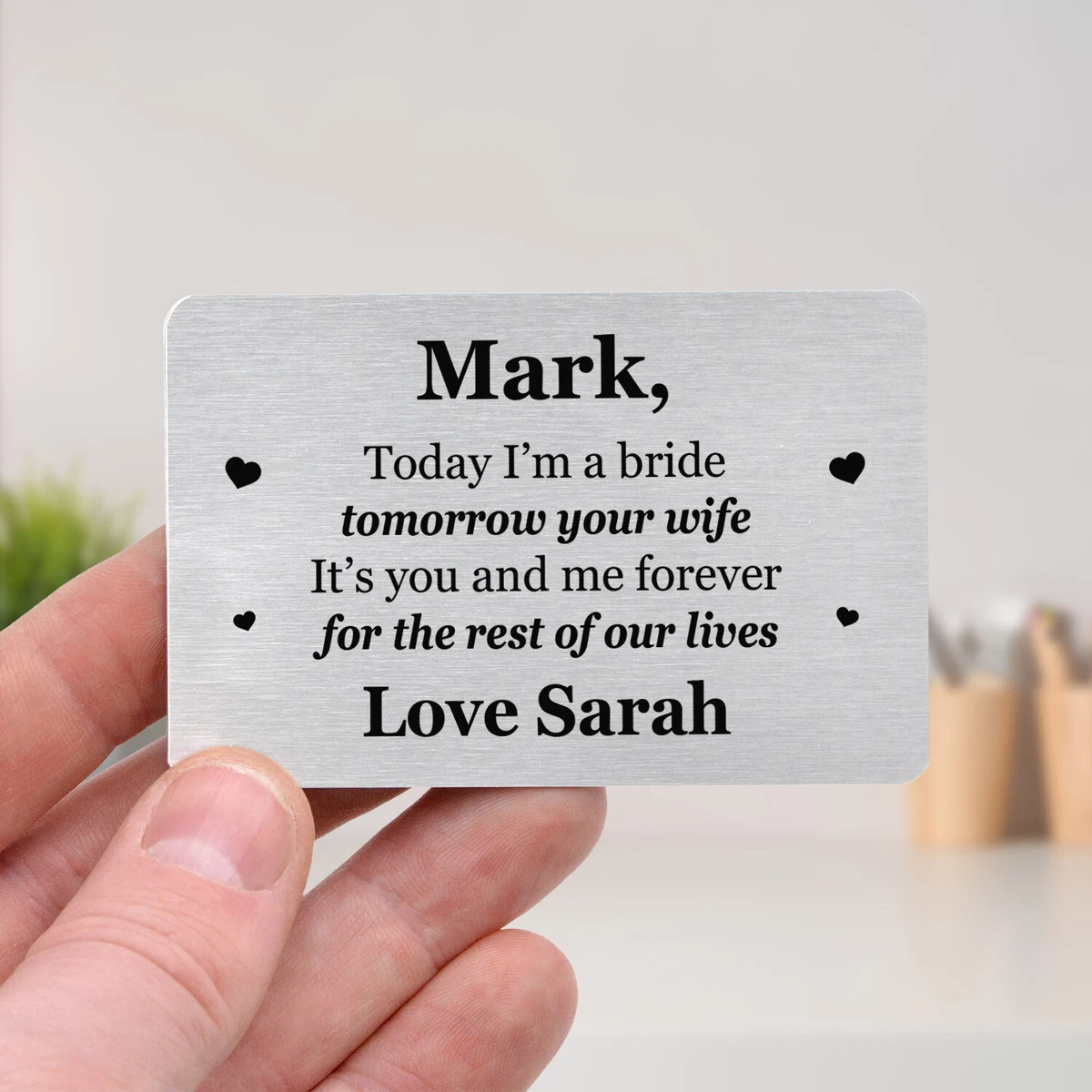 Gifts for husband on wedding day sales