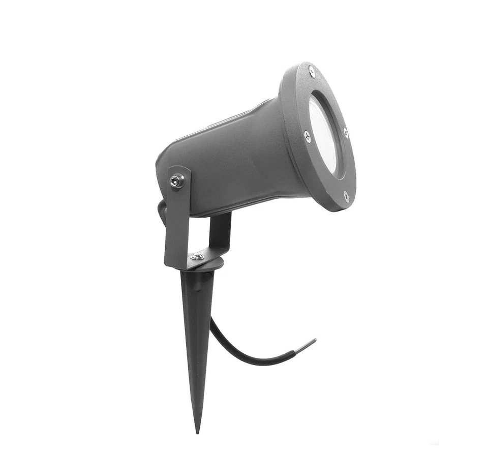 FARETTO PICCHETTO ORIENTABILE DA GIARDINO LAMPADINE GU10 IP65 IMPERMEABILE  - Immagine 2 di 4