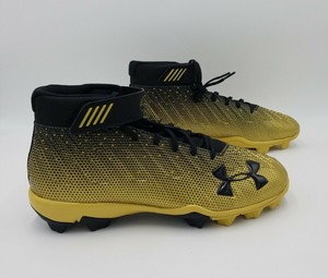 gold molded baseball cleats