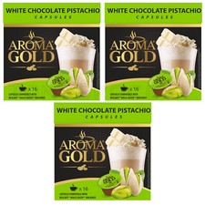 3 AROMA GOLD CHOCOLATE PISTACHIO Coffee Capsu...