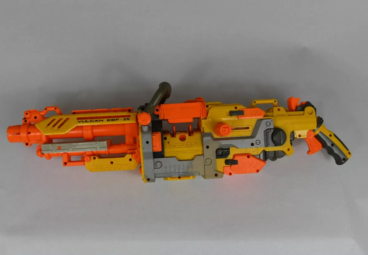 Nerf N-Strike Vulcan EBF-25 Rapid Fire Full Auto Dart Blaster 2009 BARELY  USED