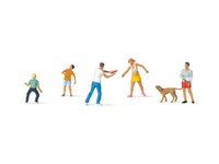 Preiser 10696 Outdoor-VergnüGen Mit Frisbee 6 Figuren H0 Neu