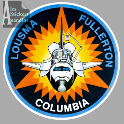 COLUMBIA NASA SPACE SHUTTLE STICKER 12cm FUSEE CB113