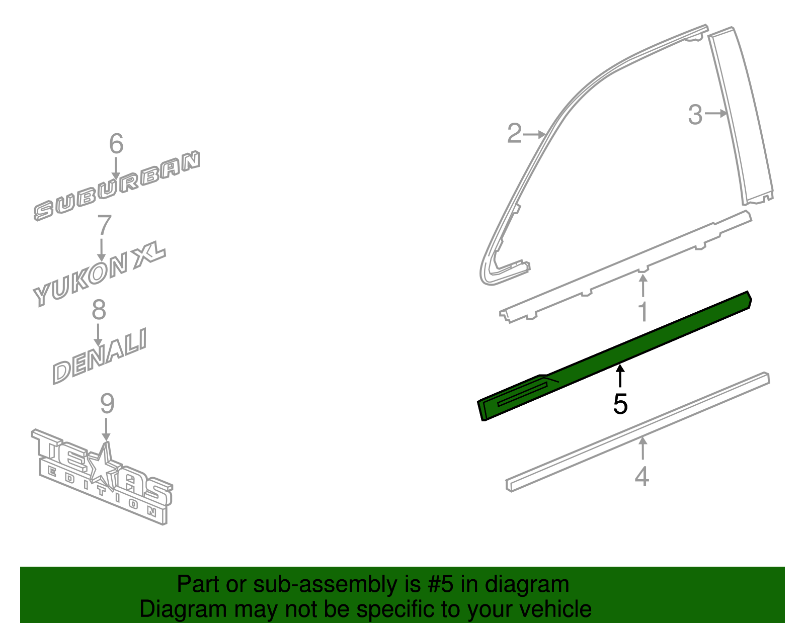 Genuine GM Body Side Molding 23240226 for sale online eBay