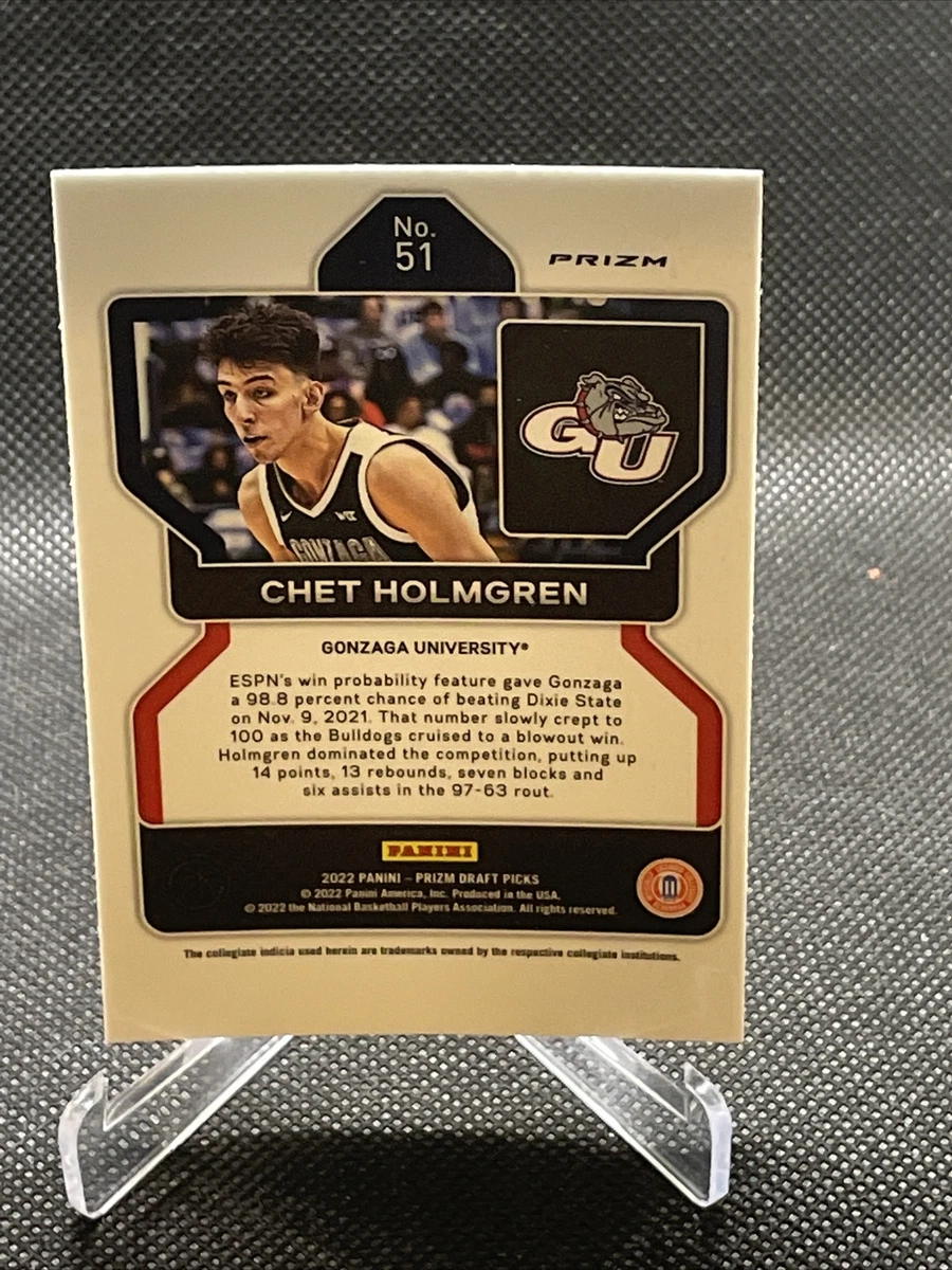 Chet Holmgren 2022-23 Prizm Draft Snakeskin Prizm SSP Rookie Variation #51
