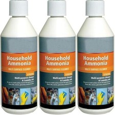 3 x Knock Out HOUSEHOLD AMMONIA MultiSurface Cleaner 500ml