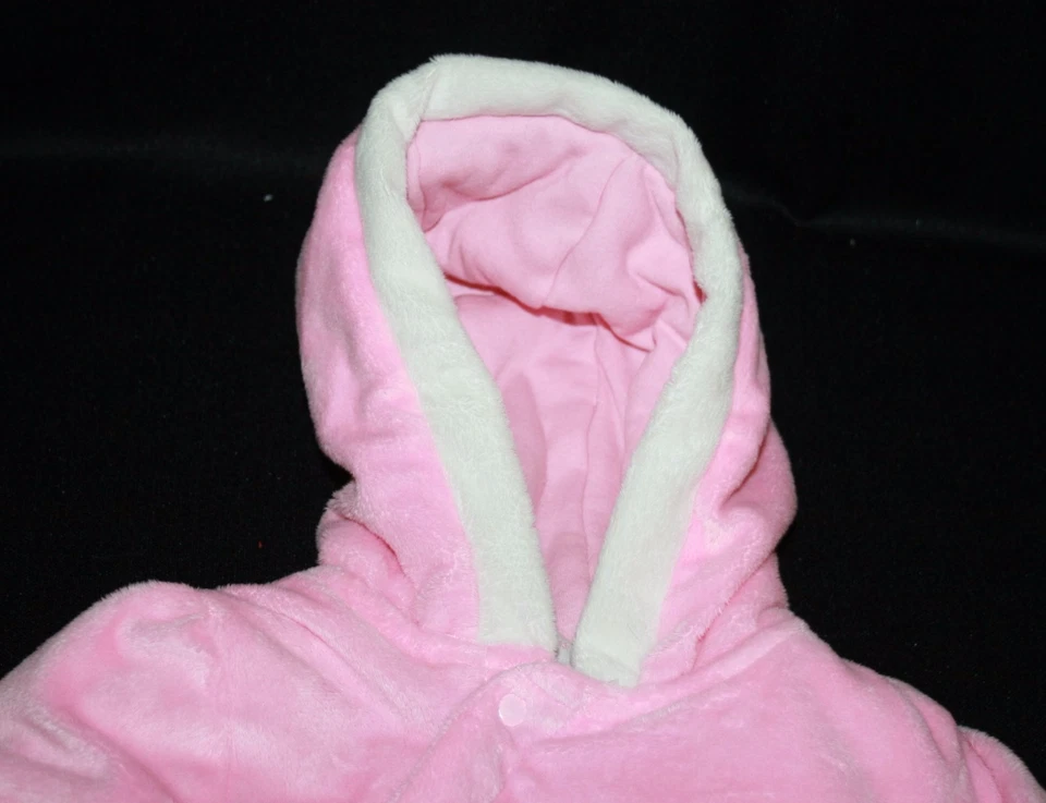 Baby Pretty Marc Ecko Sz 6 Mos Pink One Piece Snow Suit Bunting Coat Super Soft Foto 4 de 4