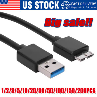 Micro USB 3.0 Cable High Speed Data SYNC For HDD External Hard Drive LOT