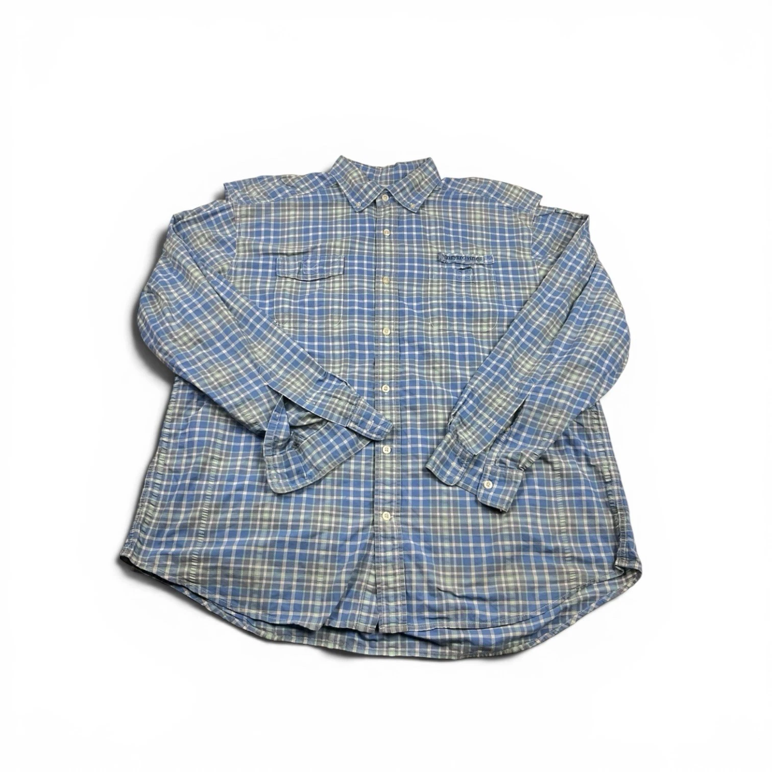 Vineyard Vines Mens XL Harbor Button Shirt Plaid Outdoor Casual Workwear Top