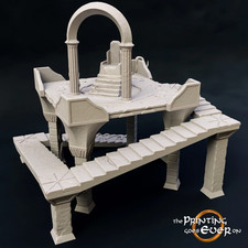 Seeing Throne Ruins   28mm Fantasy Terrain   LotR MESBG Compatible