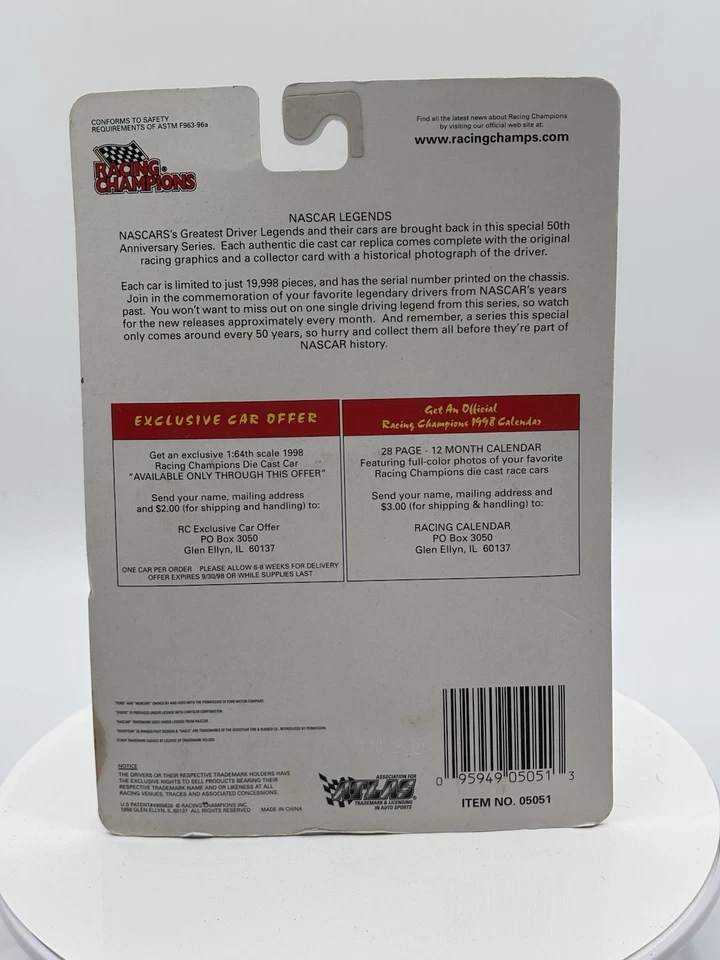 CAMPEONES DE CARRERAS NASCAR LEGENDS #22 FIREBALL ROBERTS EDICIÓN #6 Foto 2 de 2
