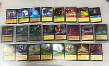 Disney Lorcana cards LOT of 24 16 foil cards and rare cards collection