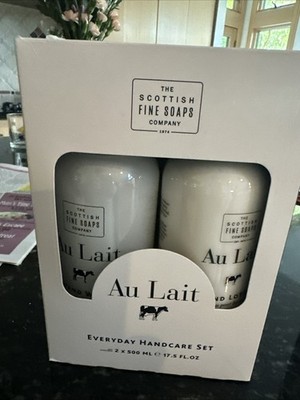 SCOTTISH FINE SOAPS ~ Au Lait HAND LOTION and HAND WASH 2-pack