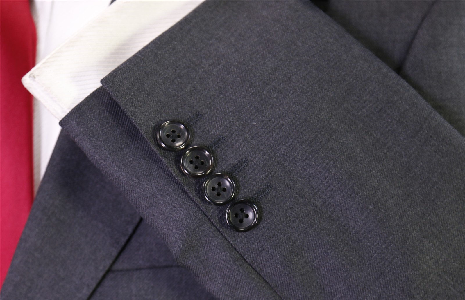 Paul Stuart Custom Recent Solid Charcoal Gray 3-P… - image 6