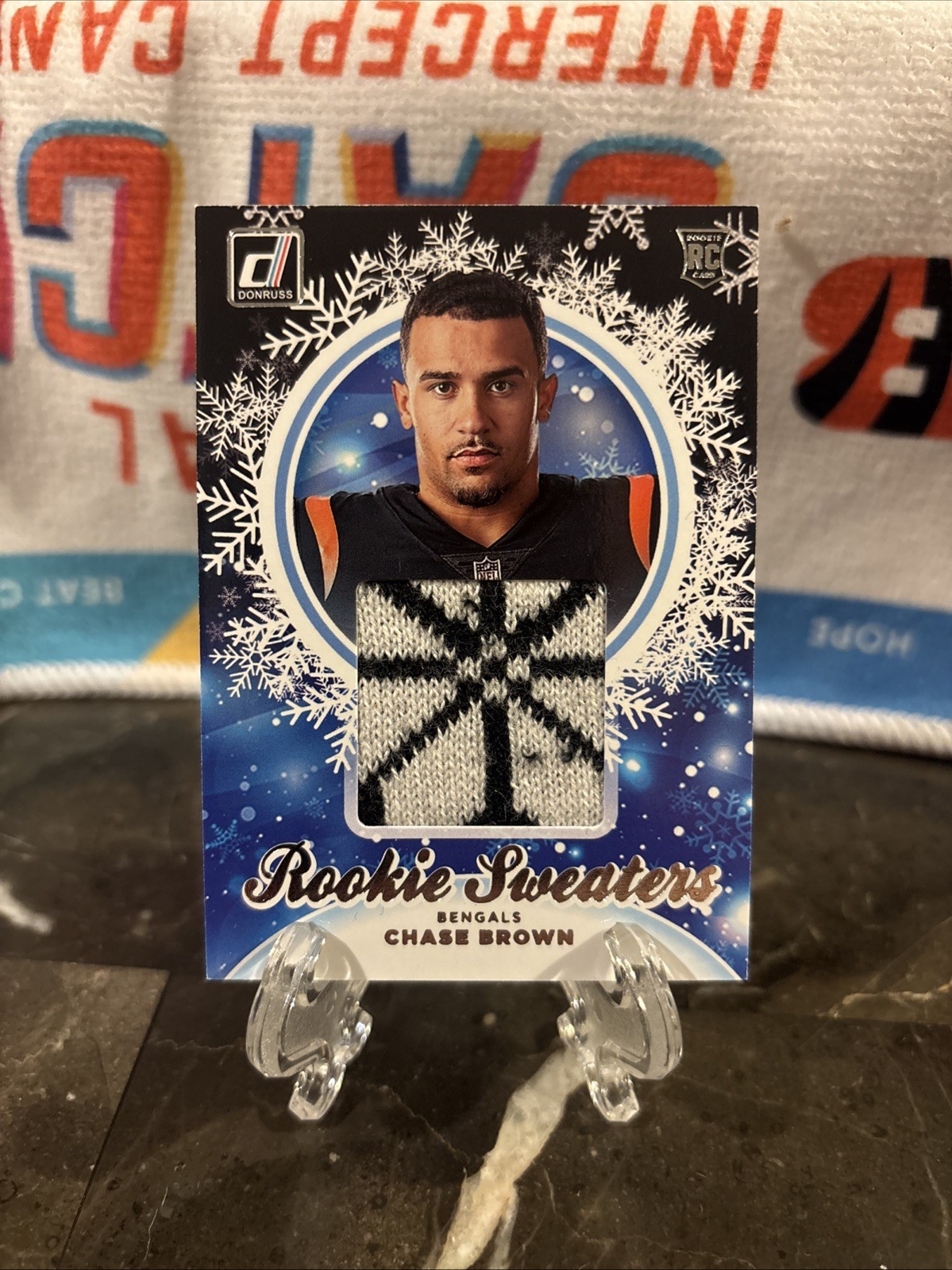 Chase Brown Donruss Rookie Holiday Sweater #HSCBR Base