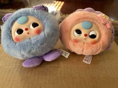 Lot Of Two Baby Three Zodiac Plush Bag Charm Capricorn Pisces Scented