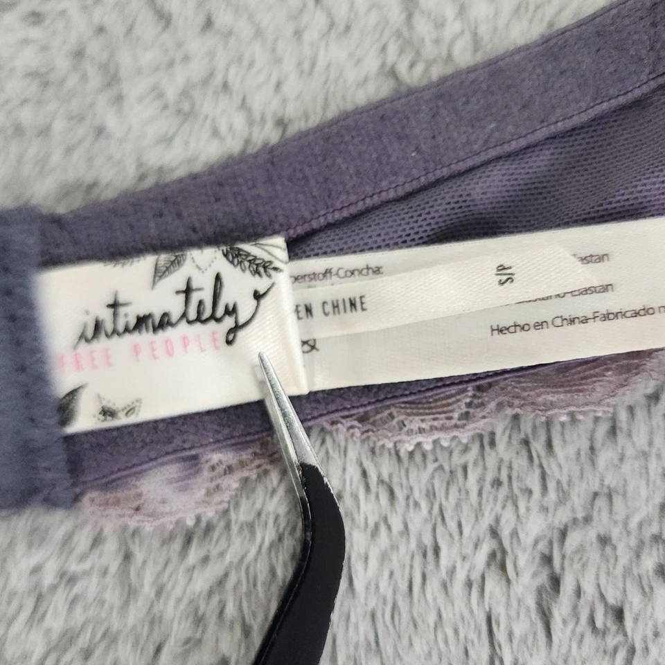 Sujetador Intimately Free People Mujer S Gris Leaopardo Encaje Galón Halter Leopardo Foto 4 de 4