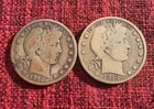 Barber Liberty Head Half Dollar Lot of 2 - 1912-D & 1913-D. Vintage Estate Sale