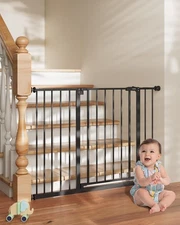 28.9-45.3" Baby Gate for Stairs, 30" Tall Dog Gate for the House -Hand Openin...