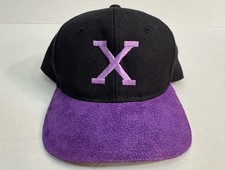 Vintage 90s Malcolm X Logo Snapback Hat Black  Purple Rare Adjustable Cap BHM