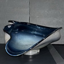 David Thai Hand blown Art Glass Aqua Bowl